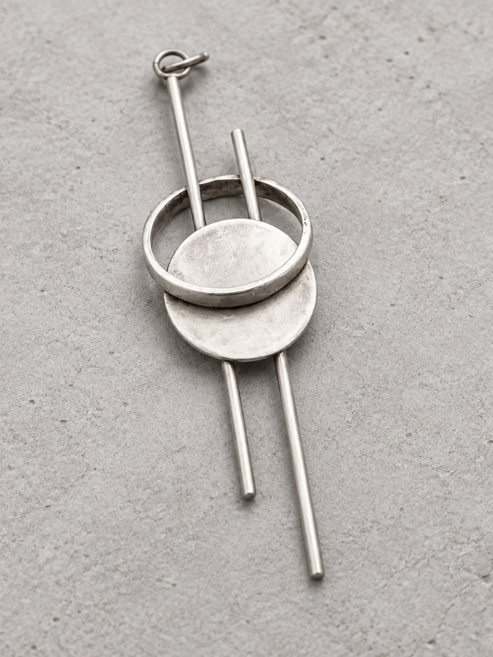 Minimalist Sterling Silver Geometric Pendant